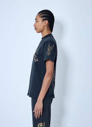 Balenciaga Tacky Tattoo Logo Motif T-Shirt Black bal0259049