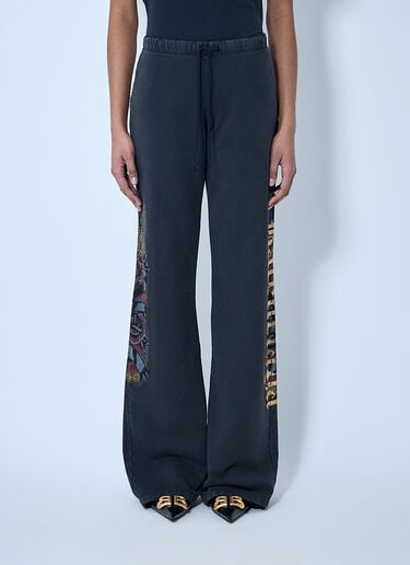 Balenciaga Tacky Tattoo Flared Track Pants Black bal0259050