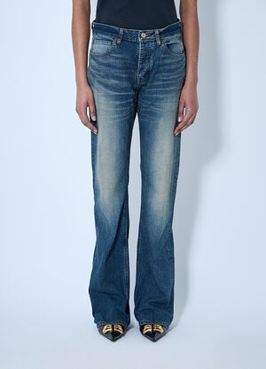 Balenciaga Logo Patch Jeans Blue bal0259063