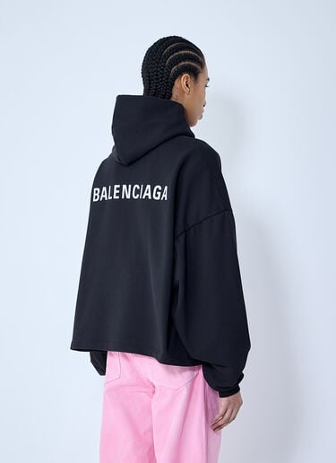 Balenciaga 徽标图案连帽运动衫  黑色 bal0259066