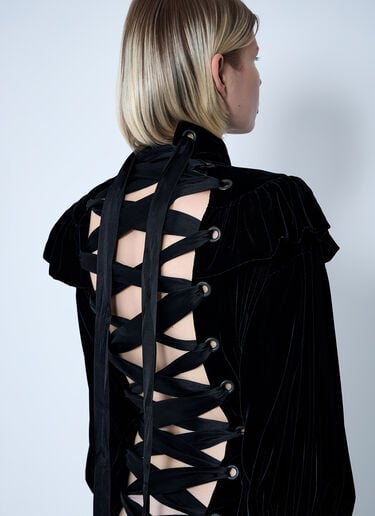 Lace-Up Dress Balenciaga Lace-Up Dress Black bal0260014