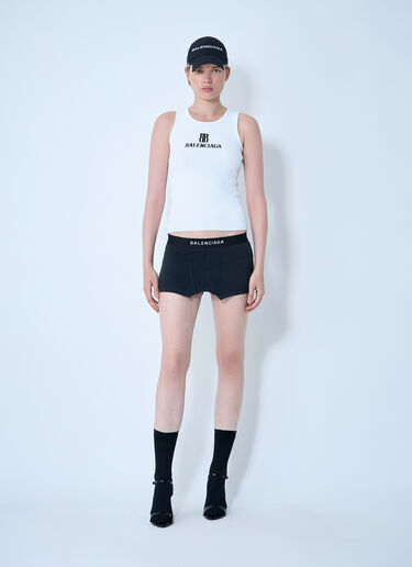 Balenciaga Logo Motif Tank Top White bal0261002