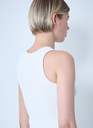 Balenciaga Logo Motif Tank Top White bal0261002