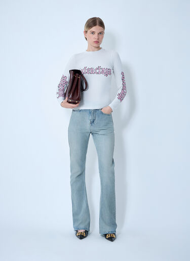Balenciaga Logo Motif T-Shirt White bal0261011
