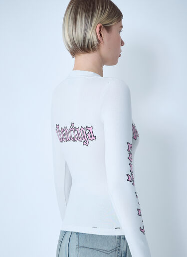 Balenciaga Logo Motif T-Shirt White bal0261011