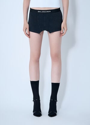 Balenciaga Cut-Off Brief Mini Skirt Black bal0261014
