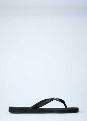 Balenciaga Logo Motif Flip Flops Black bal0261016