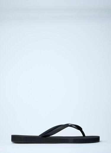 Balenciaga Logo Motif Flip Flops Black bal0261016