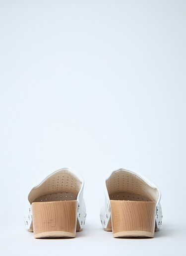 Perforated Heeled Clogs Balenciaga Perforated Heeled Clogs White bal0261028