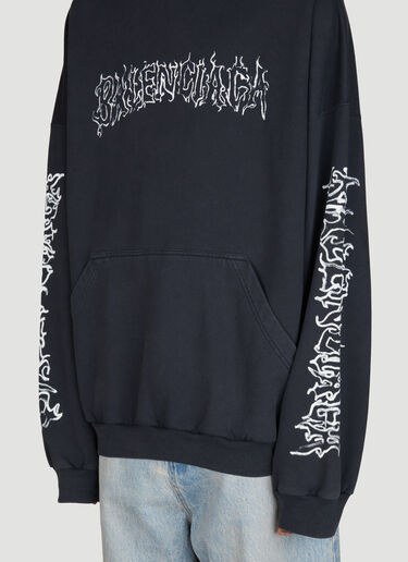 다크웨이브 라지 핏 후드티셔츠 Balenciaga 다크웨이브 라지 핏 후드티셔츠 블랙 bal0355007