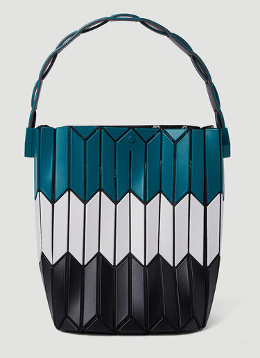 Bao Bao Issey Miyake 매트 버킷 핸드백 블루 bao0251002