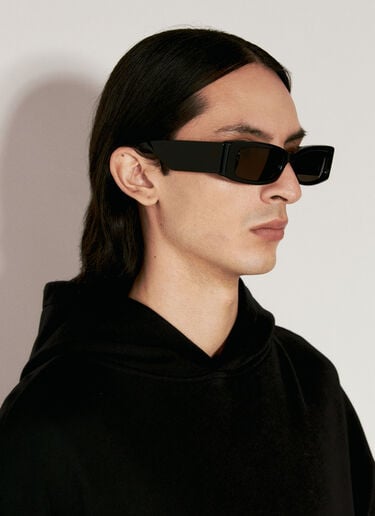 大号徽标矩形太阳镜 Balenciaga 大号徽标矩形太阳镜 黑色 bcs0355006