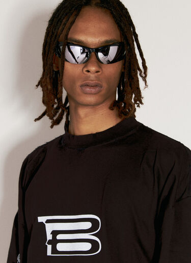 Balenciaga Reverse Xpander Rectangle Sunglasses Black bcs0355010