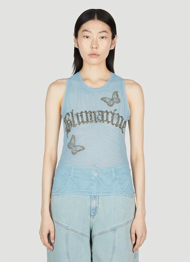 Blumarine 로고 장식 탱크탑 블루 blm0252020