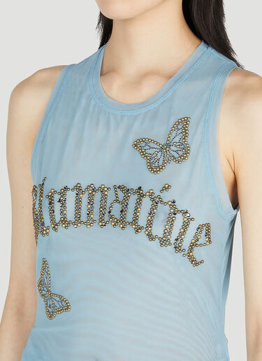 Blumarine 로고 장식 탱크탑 블루 blm0252020