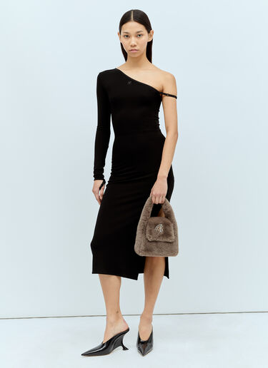 Blumarine 人造毛皮徽标手提包 棕色 blm0253012