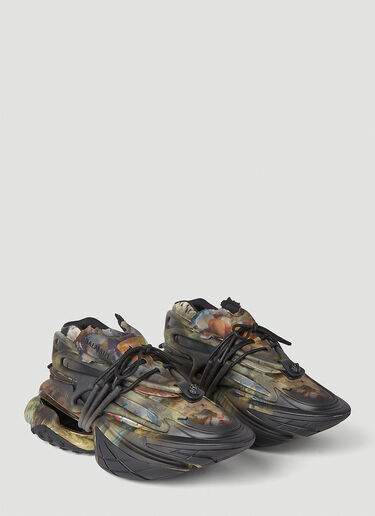 Balmain Unicorn Sculpted Sneakers Black bln0152009