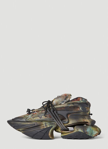 Balmain Unicorn Sculpted Sneakers Black bln0152009