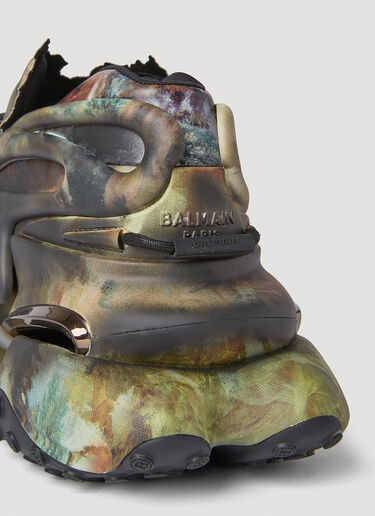 Balmain Unicorn Sculpted Sneakers Black bln0152009