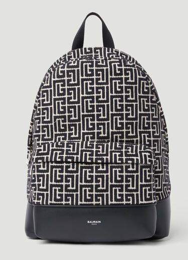 Balmain Monogram Jacquard Backpack Black bln0153032