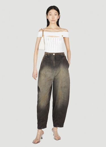오프숄더 바디수트 Balmain 오프숄더 바디수트 화이트 bln0252006