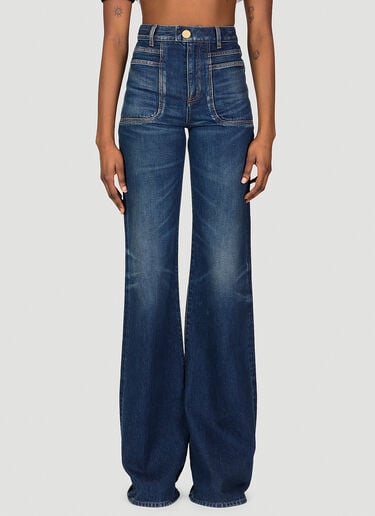 Denim Flared Jeans Balmain Denim Flared Jeans Blue bln0253022