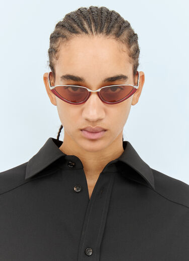 Bottega Veneta 经典猫眼形太阳镜 红色 bos0258004