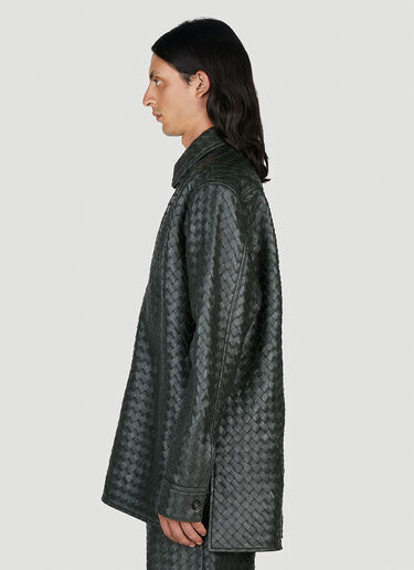 Bottega Veneta Intrecciato 皮革衬衫 绿色 bov0153008