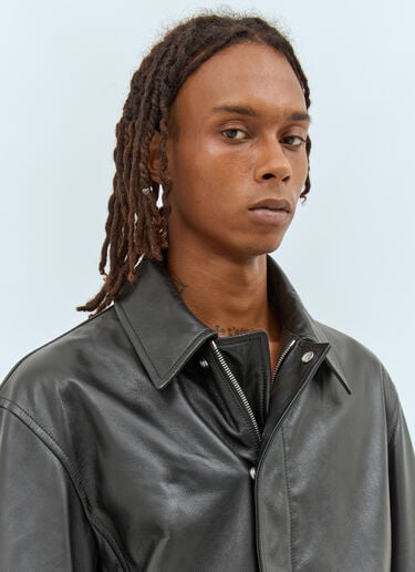 和服式皮革束腰短夹克 Bottega Veneta 和服式皮革束腰短夹克 黑色 bov0158003