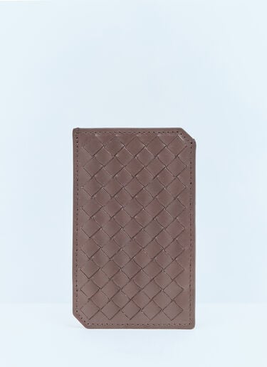 Bottega Veneta Intrecciato Piccolo Vertical Cardholder Brown bov0158016
