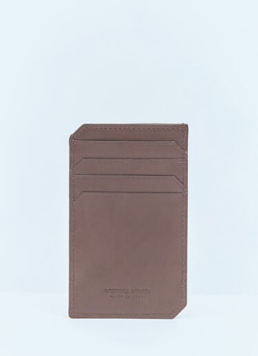 Bottega Veneta Intrecciato Piccolo Vertical Cardholder Brown bov0158016