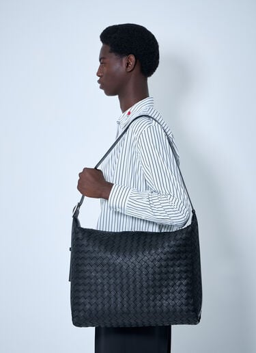 미디엄 트레블러 숄더백 Bottega Veneta 미디엄 트레블러 숄더백 블랙 bov0159028