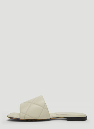 Bottega Veneta Rubber Lido Flat Sandals White bov0243042