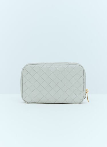 Bottega Veneta 小号 Intrecciato 拉链小袋 灰色 bov0254019