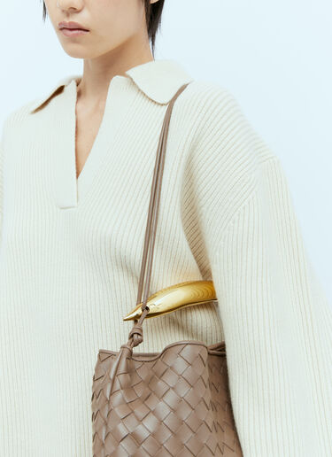 미디엄 사르딘 숄더백 Bottega Veneta 미디엄 사르딘 숄더백 그레이 bov0254040
