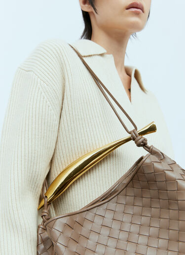 미디엄 사르딘 숄더백 Bottega Veneta 미디엄 사르딘 숄더백 그레이 bov0254040