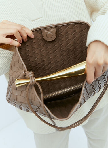 미디엄 사르딘 숄더백 Bottega Veneta 미디엄 사르딘 숄더백 그레이 bov0254040