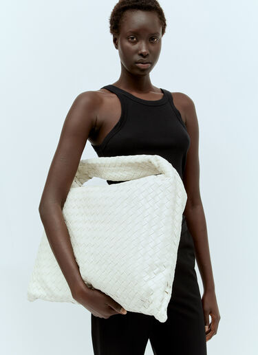 Large Hop Shoulder Bag Bottega Veneta Large Hop Shoulder Bag White bov0254047