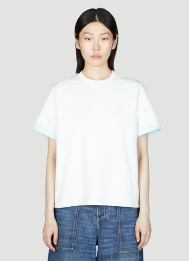 Bottega Veneta Double Layer Cotton T-Shirt Blue bov0255003