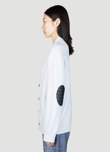 肘部皮革贴饰羊绒开衫 Bottega Veneta 肘部皮革贴饰羊绒开衫 灰色 bov0255016