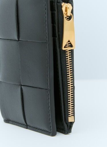Small Cassette Bi-Fold Zip Wallet Bottega Veneta Small Cassette Bi-Fold Zip Wallet Black bov0255109