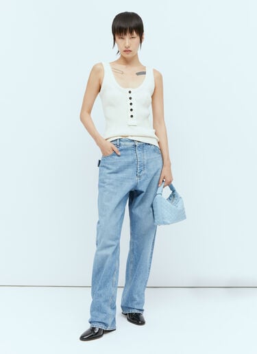 凸门襟背心 Bottega Veneta 凸门襟背心 米色 bov0256028