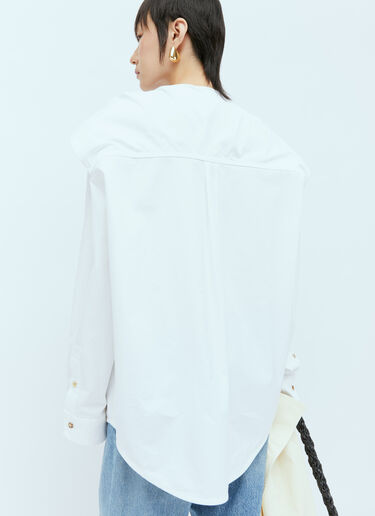 Knotted Cotton Shirt Bottega Veneta Knotted Cotton Shirt White bov0256038
