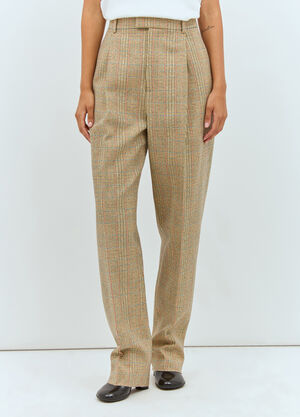 Bottega Veneta 威尔士亲王格纹粗花呢长裤 米色 bov0257002