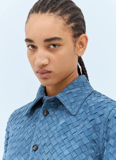 Intrecciato 绒面革衬衫 Bottega Veneta Intrecciato 绒面革衬衫 蓝 bov0257003