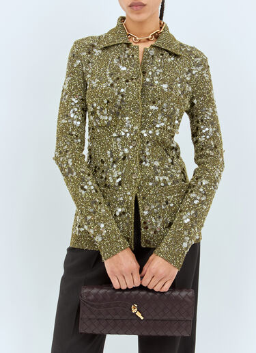 Bottega Veneta ロングアンディアモクラッチ ブラウン bov0257043
