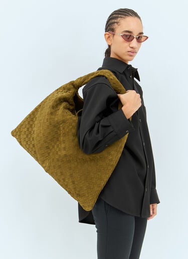 라지 홉 숄더백 Bottega Veneta 라지 홉 숄더백 그린 bov0258020