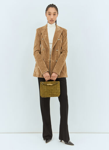 Bottega Veneta 小号 Andiamo 麂皮手提包 绿色 bov0258024