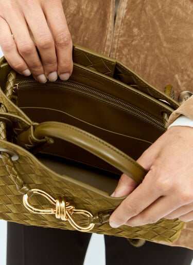 小号 Andiamo 麂皮手提包 Bottega Veneta 小号 Andiamo 麂皮手提包 绿色 bov0258024