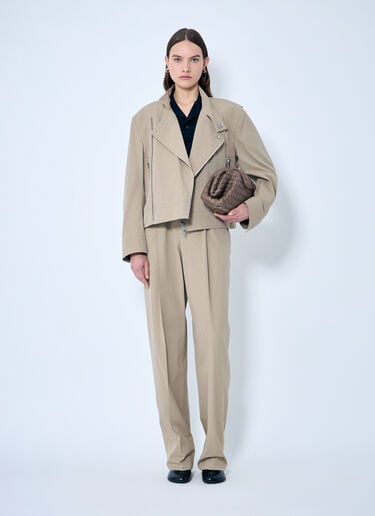 Bottega Veneta 密织棉长裤 米色 bov0259010